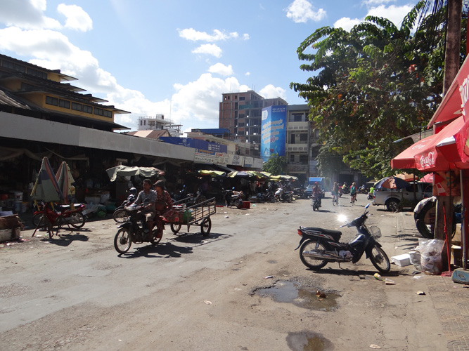 One of the streets in Battambang, Cambodia