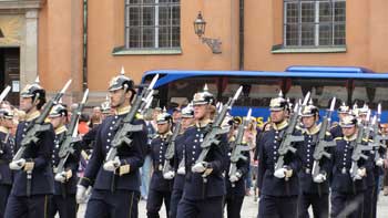 Stockholm Changing of the guard procession 